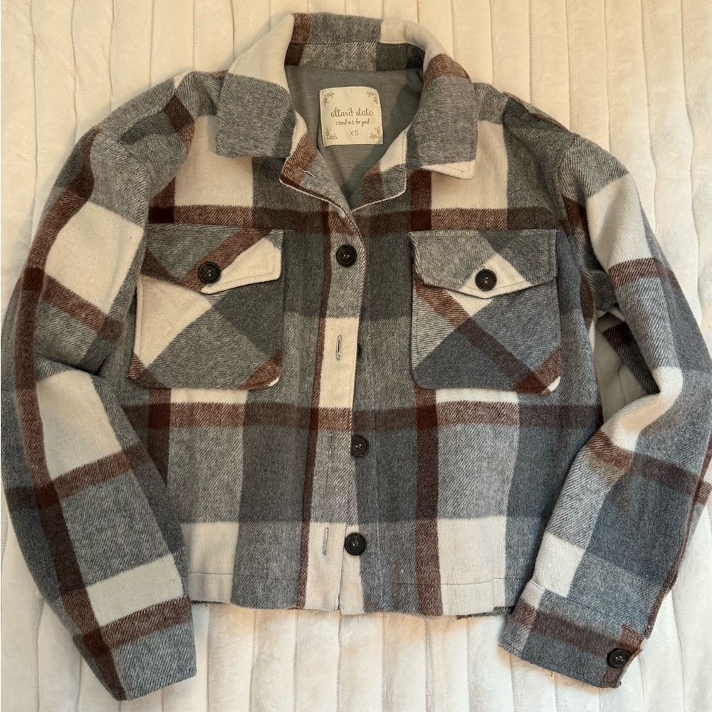 Plaid Button-Up Shacket